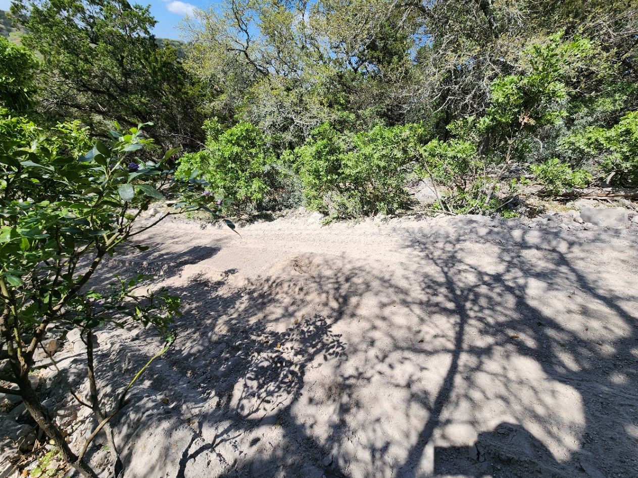 Ranch road section after rock milling, smooth surface