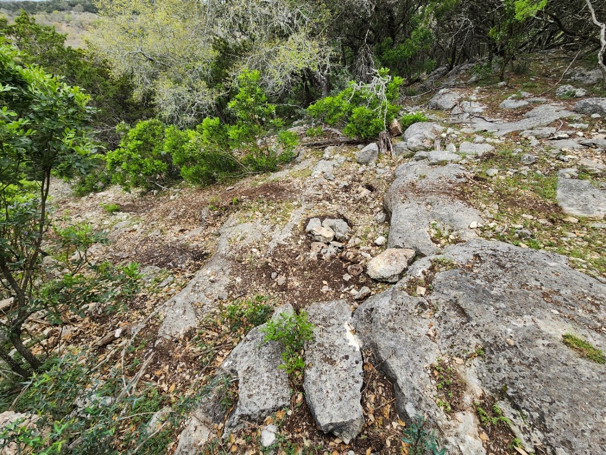 Rocky road section before milling
